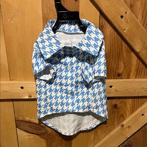 Blue Houndstooth Dog Shirt